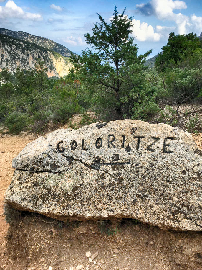 Segnaletica Cala Goloritzé